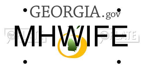 MHWIFE Georgia License Plate