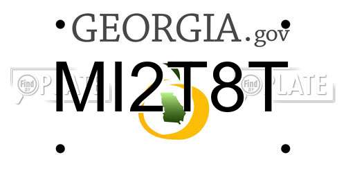 MI2T8T Georgia License Plate