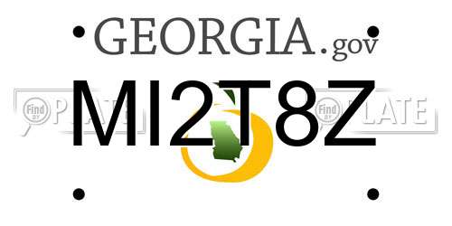 MI2T8Z Georgia License Plate