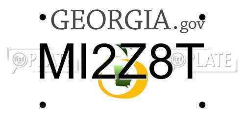 MI2Z8T Georgia License Plate