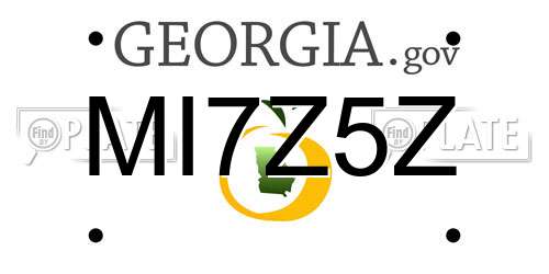 MI7Z5Z Georgia License Plate