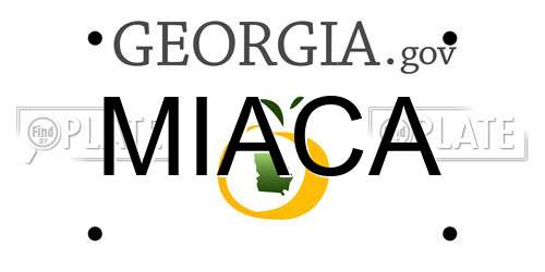 MIACA Georgia License Plate