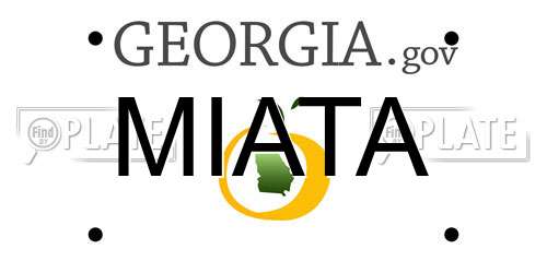 MIATA Georgia License Plate