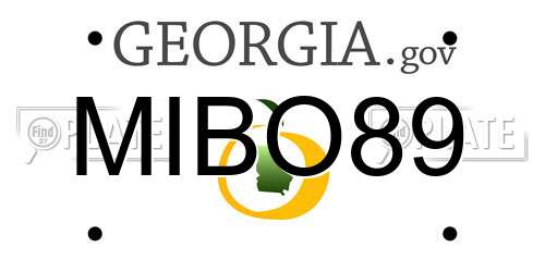 MIBO89 Georgia License Plate
