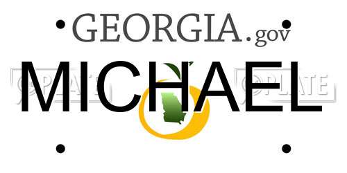 MICHAEL Georgia License Plate