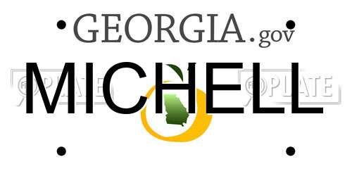 MICHELL Georgia License Plate