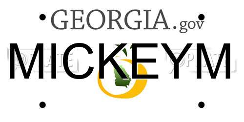 MICKEYM Georgia License Plate