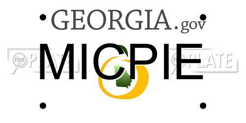 MICPIE Georgia License Plate