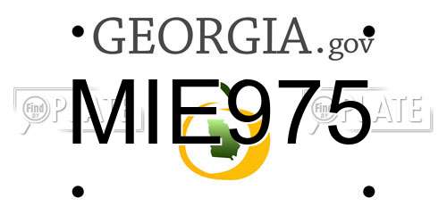 MIE975 Georgia License Plate