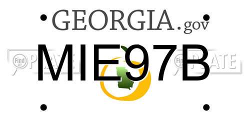 MIE97B Georgia License Plate