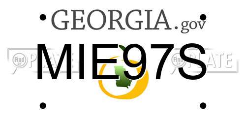 MIE97S Georgia License Plate