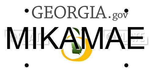 MIKAMAE Georgia License Plate