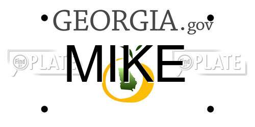 MIKE Georgia License Plate
