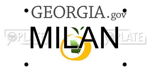 MILAN Georgia License Plate