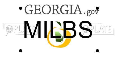 MILBS Georgia License Plate