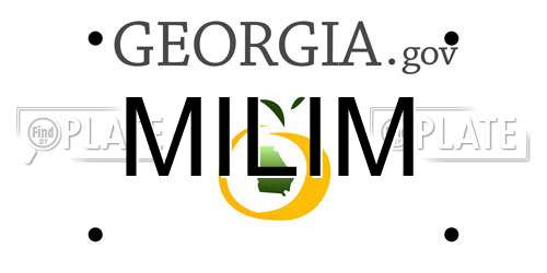 MILIM Georgia License Plate