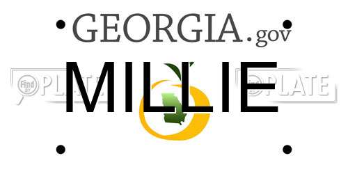 MILLIE Georgia License Plate