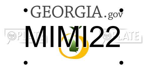MIMI22 Georgia License Plate