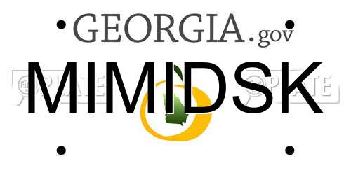 MIMIDSK Georgia License Plate