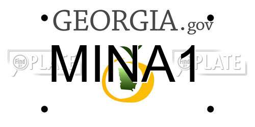 MINA1 Georgia License Plate