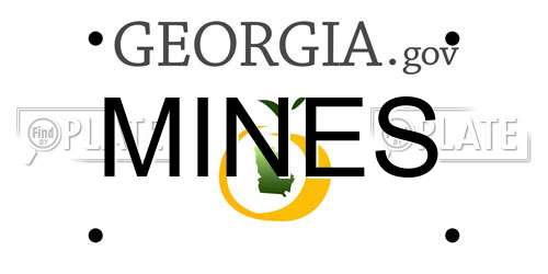 MINES Georgia License Plate