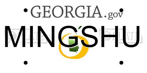 MINGSHU Georgia License Plate