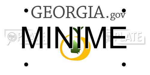 MINIME Georgia License Plate