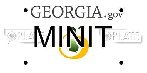 MINIT Georgia License Plate