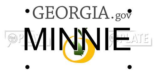 MINNIE Georgia License Plate