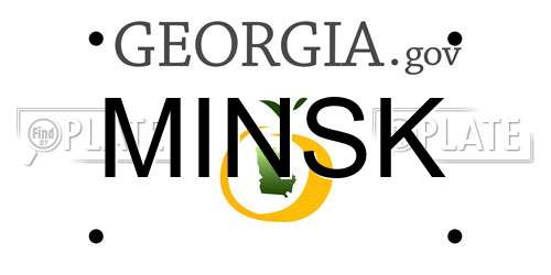 MINSK Georgia License Plate
