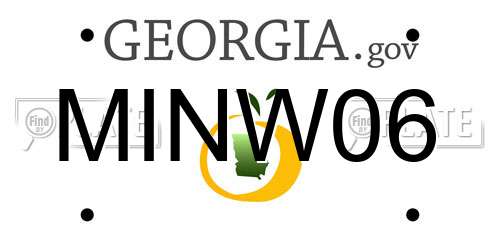 MINW06 Georgia License Plate