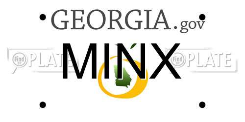 MINX Georgia License Plate