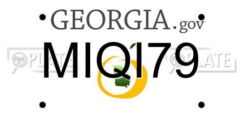 MIQI79 Georgia License Plate