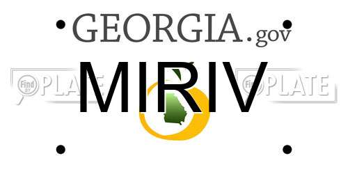 MIRIV Georgia License Plate