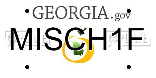 MISCH1F Georgia License Plate