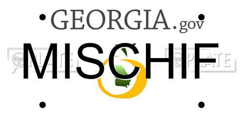 MISCHIF Georgia License Plate