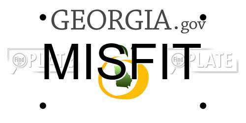 MISFIT Georgia License Plate