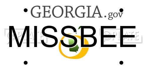 MISSBEE Georgia License Plate