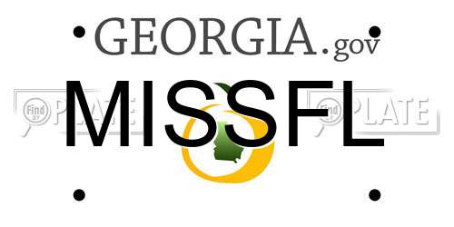 MISSFL Georgia License Plate