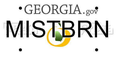 MISTBRN Georgia License Plate