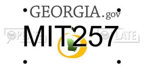 MIT257 Georgia License Plate