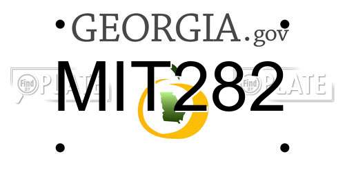 MIT282 Georgia License Plate