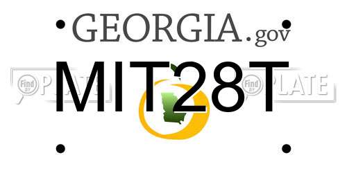 MIT28T Georgia License Plate