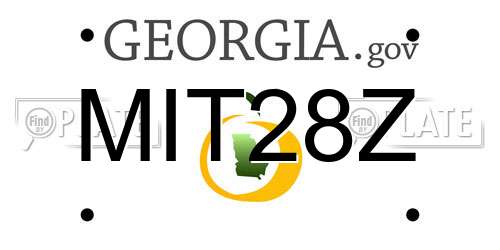 MIT28Z Georgia License Plate