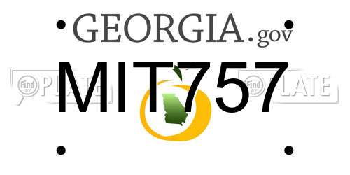 MIT757 Georgia License Plate