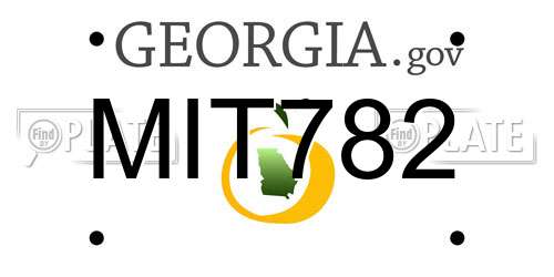 MIT782 Georgia License Plate