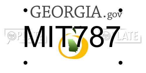 MIT787 Georgia License Plate
