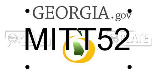 MITT52 Georgia License Plate