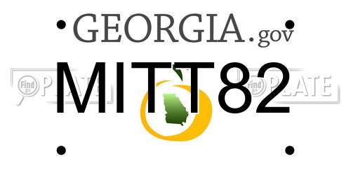 MITT82 Georgia License Plate