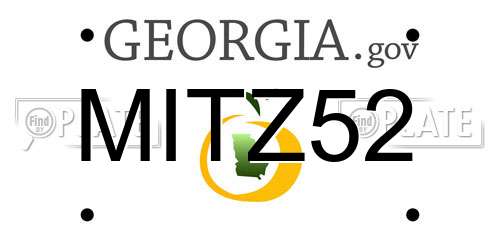 MITZ52 Georgia License Plate